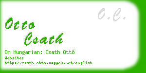 otto csath business card